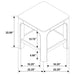 CoasterEveryday Solano square wood side end table with lower shelf in weathered mango finish