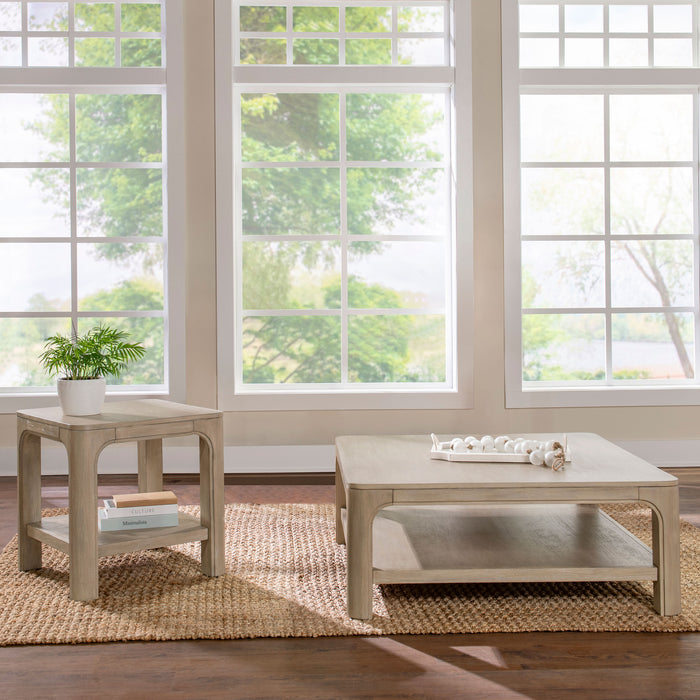 Solano 2-piece square coffee table set in weathered mango by CoasterEveryday