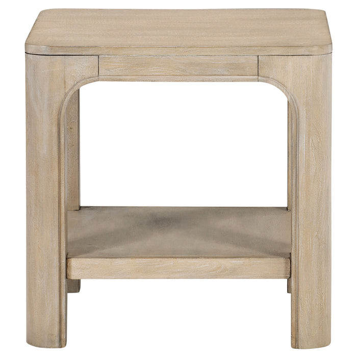 Solano 2-piece square coffee table set in weathered mango by CoasterEveryday