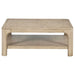 Solano 2-piece square coffee table set by CoasterEveryday in weathered mango finish
