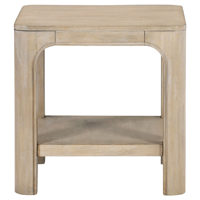 CoasterEveryday Solano 3-piece square coffee table set in weathered mango finish