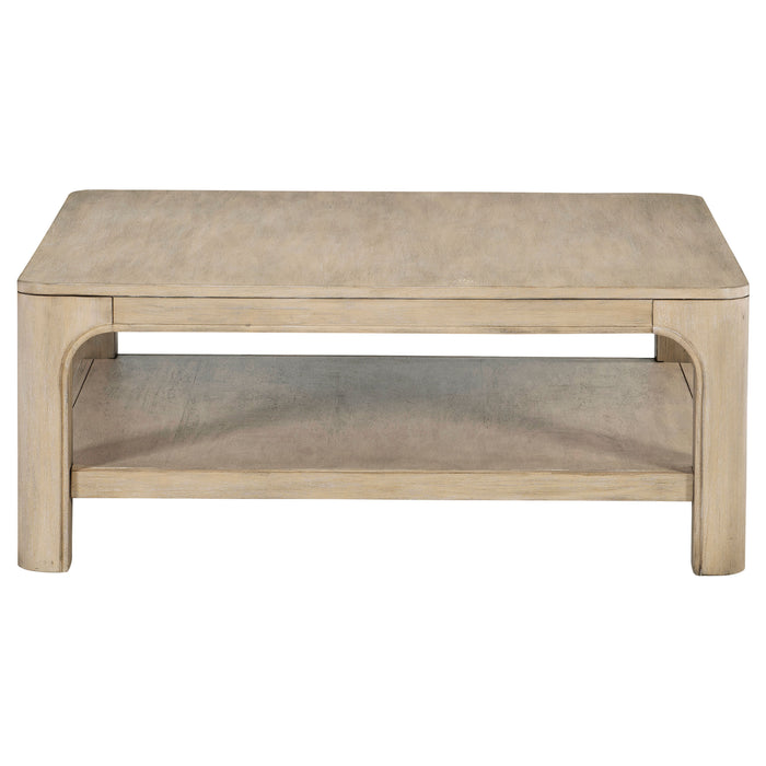 Solano 3-piece square coffee table set by CoasterEveryday in weathered mango finish