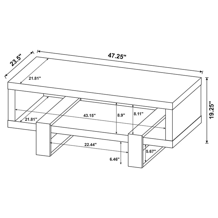 Dinard Engineered Wood Cocktail Coffee Table Mango