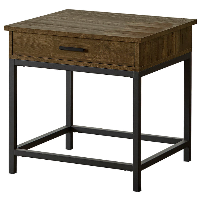 CoasterEveryday Byers 2-piece lift-top coffee and end table set in brown oak finish