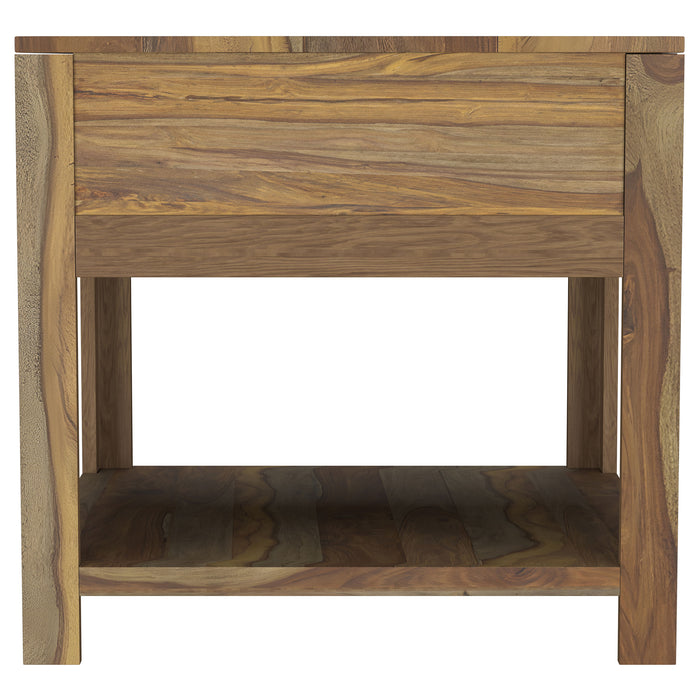 Esther 1-drawer Solid Wood Side End Table Natural Sheesham