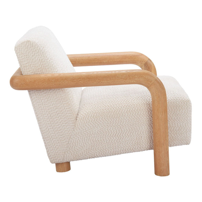 Upholstered Arm Chair - White