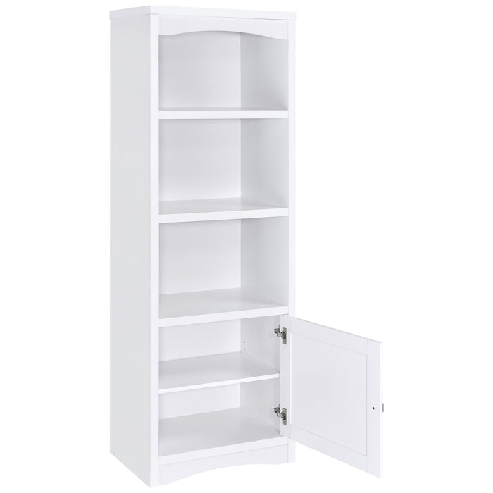 Laughlin 4-shelf Engineered Wood Media Tower White
