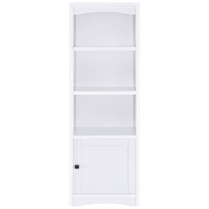 Laughlin 4-shelf Engineered Wood Media Tower White