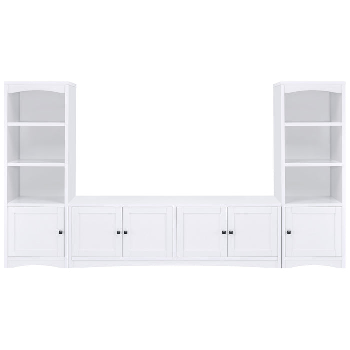 Laughlin 4-shelf Engineered Wood Media Tower White