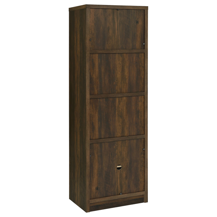 Laughlin 4-shelf Engineered Wood Media Tower Dark Pine