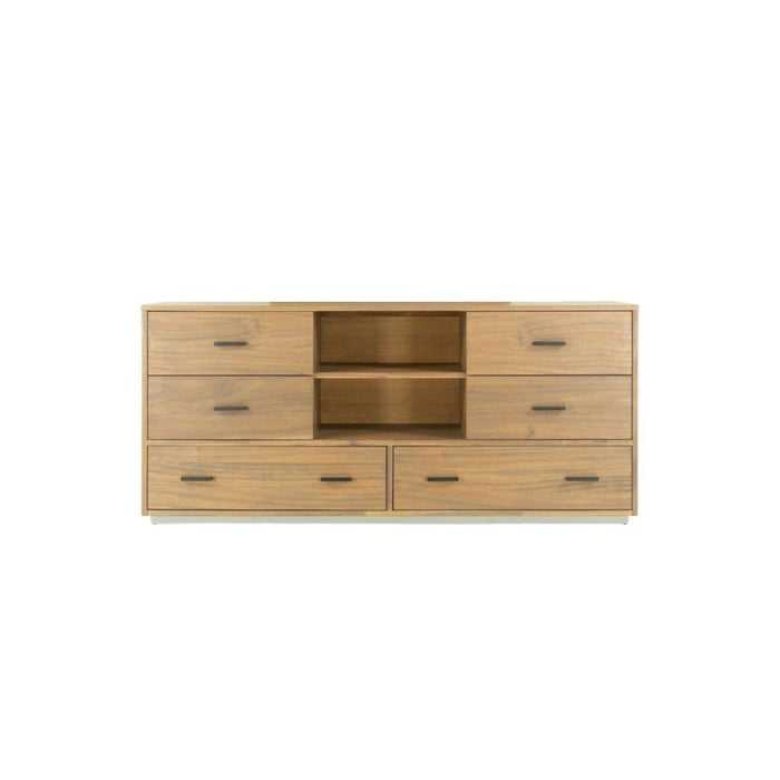 Six Drawer Combo Dresser - Walnut