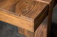 CoasterEssence Samira square solid wood coffee table in natural Sheesham finish