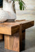 CoasterEssence Samira square solid wood coffee table in natural Sheesham finish