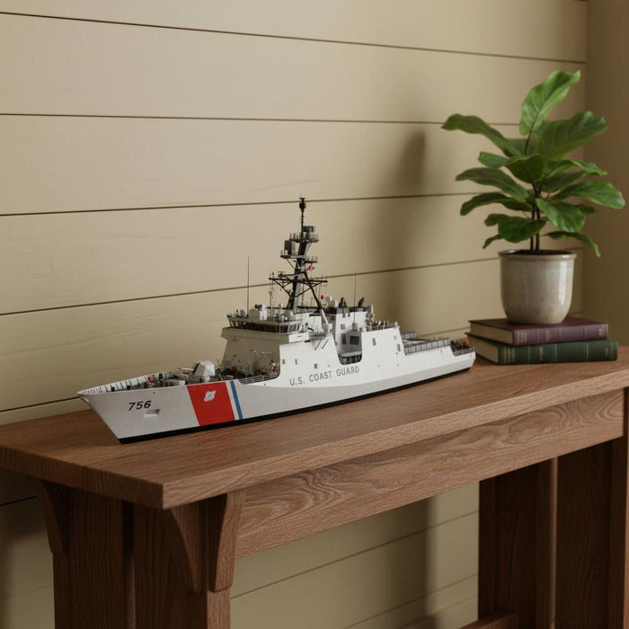 Hand Painted Model Boat (624486) - White