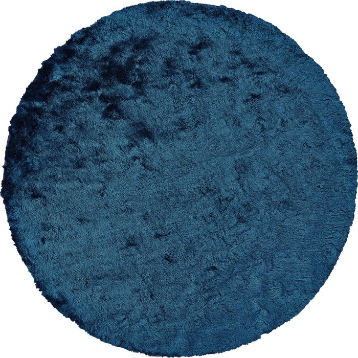 8' Round Shag Tufted Handmade Area Rug - Blue And Green