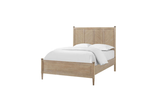 Transitional style Lo-Post platform bed by Bernards Furniture with clean lines and a modern, elegant design in a neutral finish.