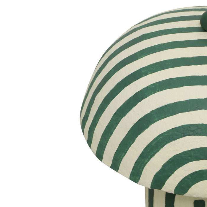 Maiori - Striped Papier Mache Table Lamp