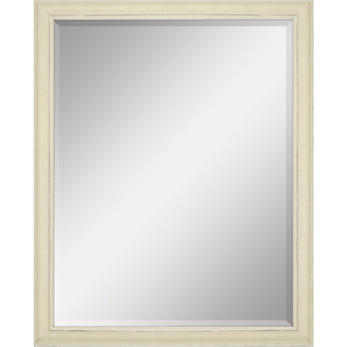 Distressed Wood Framed Accent Mirror - Ivory
