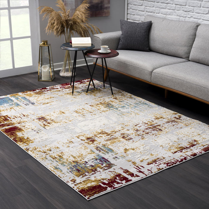 7.8' x 10.8' Abstract Area Rug - Beige