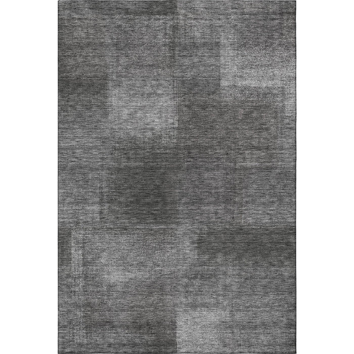 9' X 12' Abstract Washable Area Rug Polyester With UV Protection - Gray And Ivory