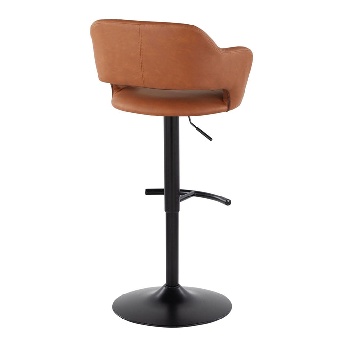 Margarite - Adjustable Barstool With Swivel - Black Metal (Set of 2)