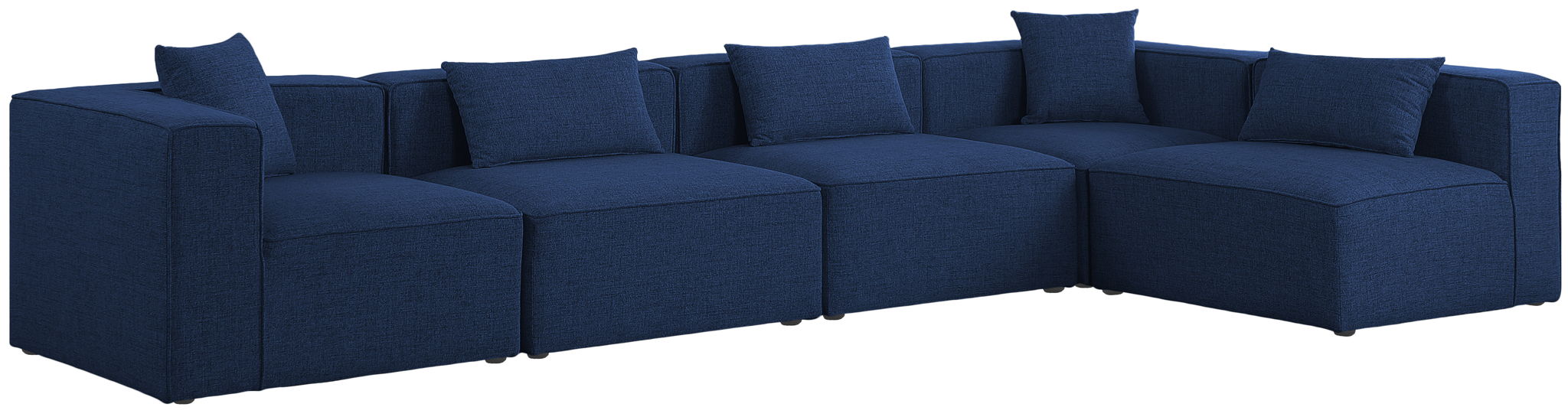 Cube - Linen 5 Piece Modular Sectional