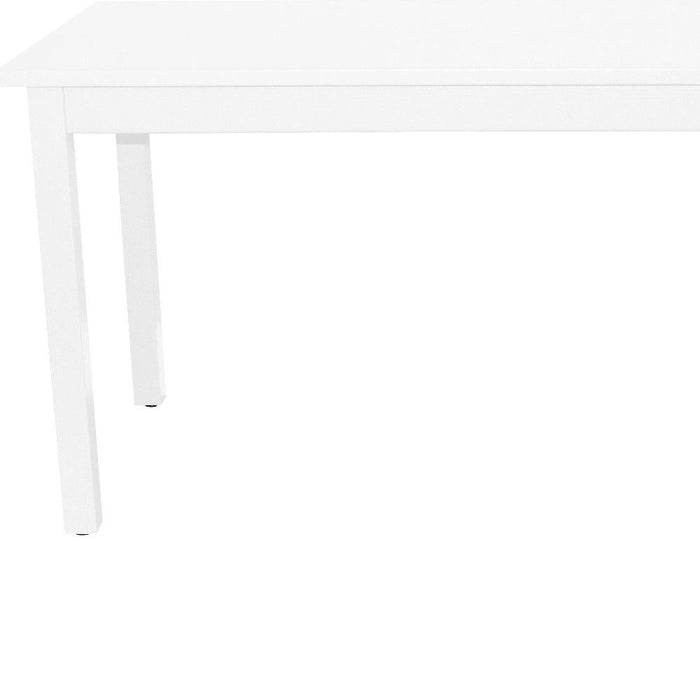 60" Solid Wood Dining Table - White