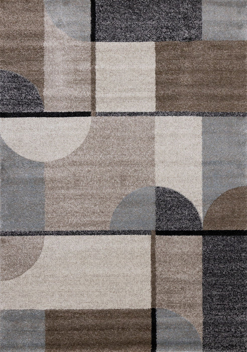 8' X 11' Geometric Area Rug (660320) - Cream / Gray / Brown