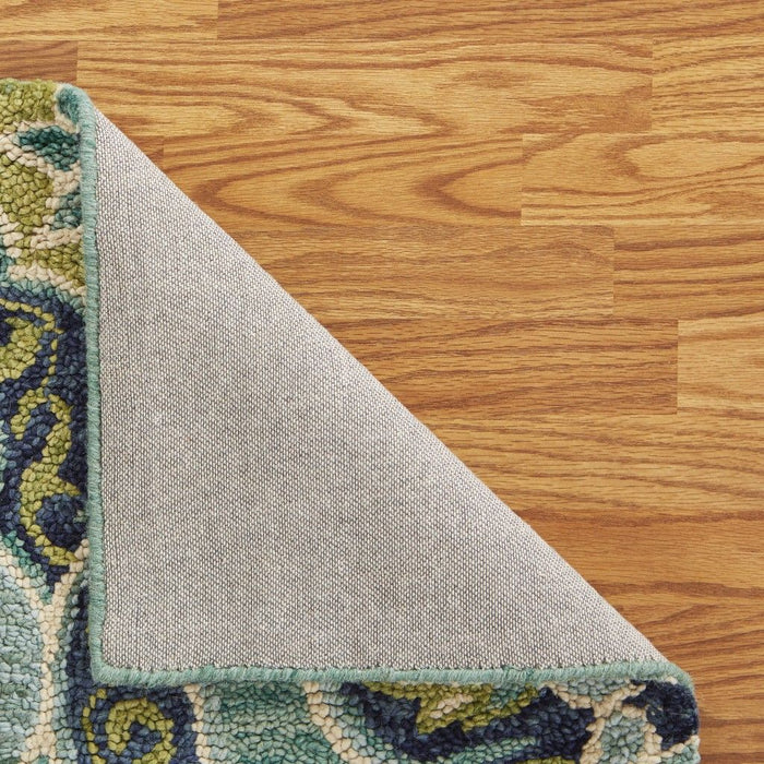 8' x 10' Wool Geometric Hand Tufted Area Rug - Green