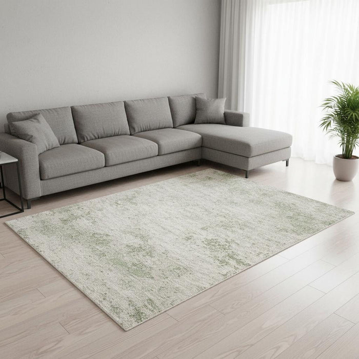 8' X 11' Abstract Area Rug (661321) - Cream / Green