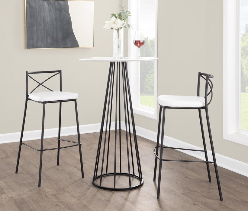 Modern Charlotte - 30" Fixed-Height Barstool (Set of 2)