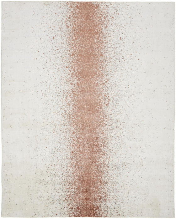 8' X 10' Ombre Hand Woven Area Rug (744320) - Ivory / Orange / Gray