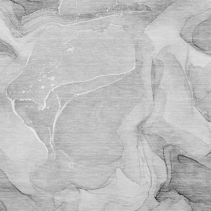 3' X 5' Abstract Washable Area Rug With UV Protection (646711) - Gray / Ivory