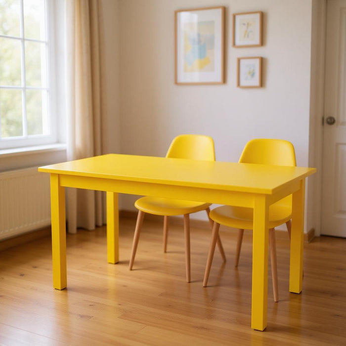 48" Solid Wood Dining Table - Yellow