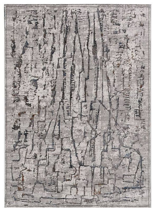 8' x 11' Machine Woven Abstract Indoor Area Rug - Gray