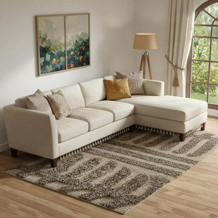 9' X 13' Animal Print Area Rug (722083) - Taupe / Tan