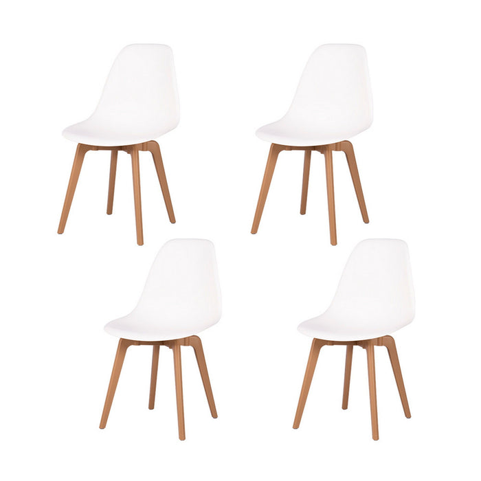 Heavy Duty Plastic Dining Side Chairs (Set of 4) - White