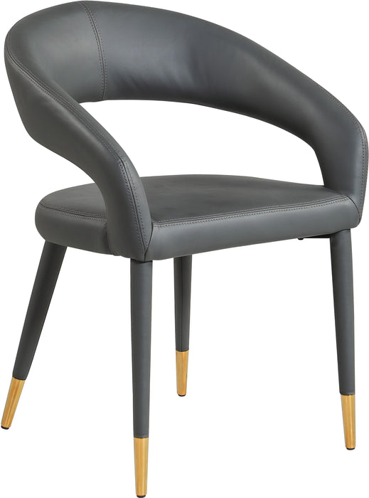 Destiny - Dining Chair - Gray - Faux Leather