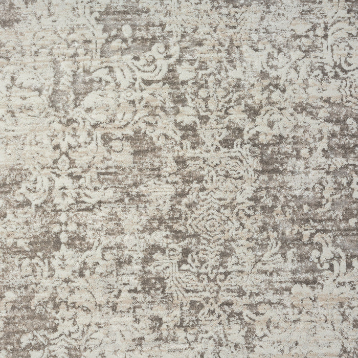 9' x 11.8' Abstract Distressed Polyester Area Rug - Gray