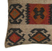 Terra 20-inch square wool and jute Kilim throw pillow cover in clay, TOV Furniture, with geometric woven design.