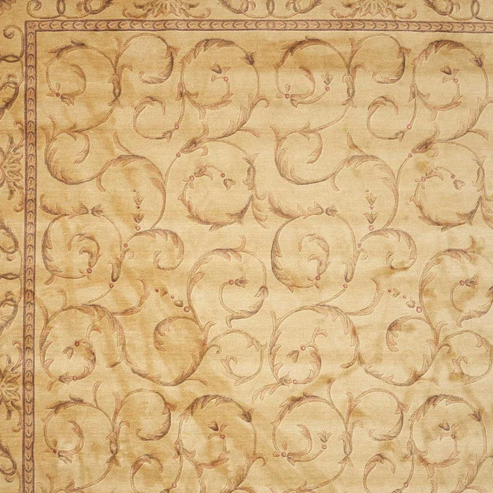 10' X 13' Floral Non Skid Area Rug (551351) - Ivory / Gold