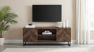 CoasterEssence Myles 2-door 60-inch TV stand in rustic oak engineered wood