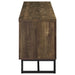CoasterEssence Myles 2-door 60-inch TV stand in rustic oak engineered wood