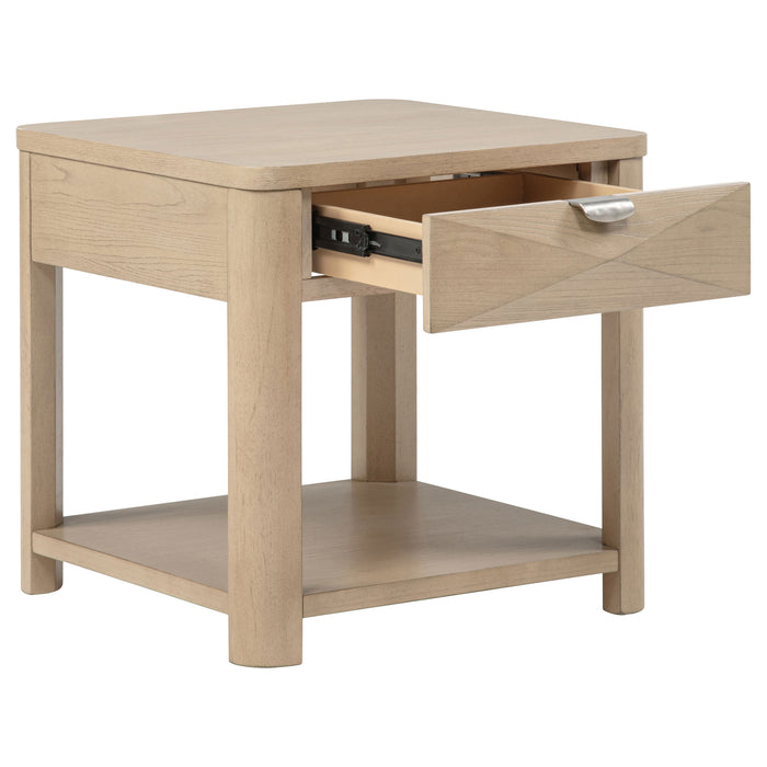 Marcelo 2-piece Coffee Table Set with Storage Light Elm