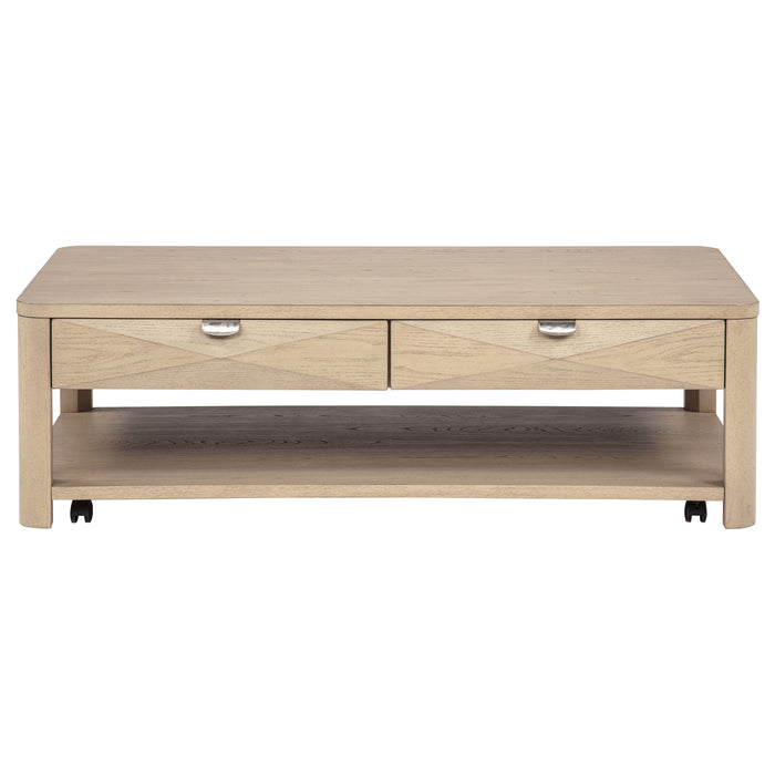Marcelo 3-piece Coffee Table Set with Storage Light Elm