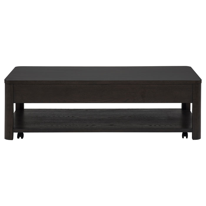 Marcelo Wood Coffee Table with 2 Drawers and Shelf Coffee