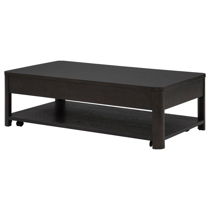 Marcelo Wood Coffee Table with 2 Drawers and Shelf Coffee