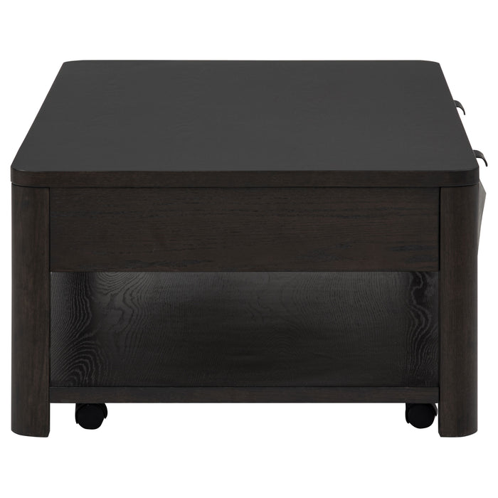 Marcelo Wood Coffee Table with 2 Drawers and Shelf Coffee