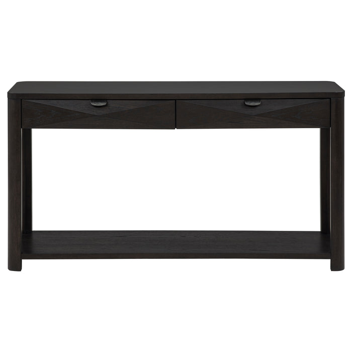 Marcelo Sofa Console Table with 2 Drawers and Shelf Coffee