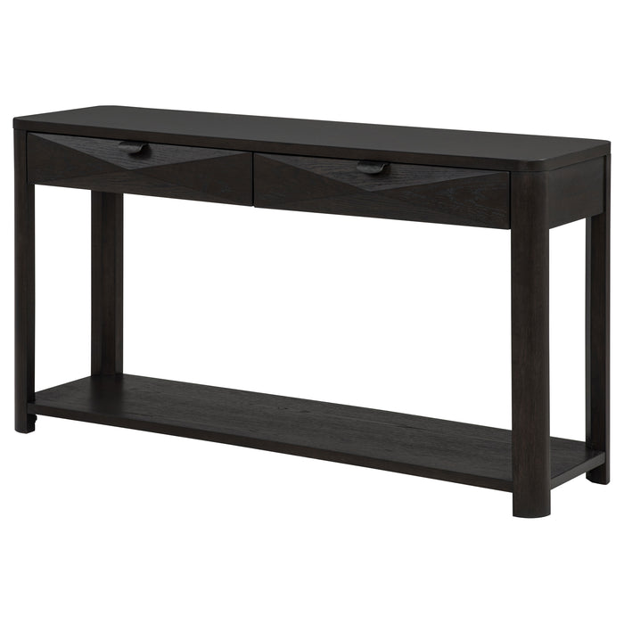 Marcelo Sofa Console Table with 2 Drawers and Shelf Coffee